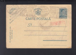 Romania Stationery 1941 Bucuresti To Carol I Constanta Censor - 2de Wereldoorlog (Brieven)