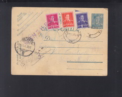 Romania Registered Stationery Uprated 1941 Baldana Dambovita To Constanta Censor - Lettres 2ème Guerre Mondiale