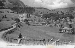WEISSBAD → Dorfbild Mit Touristin Am Wegrand Anno 1904 - Weissbad 