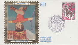 Enveloppe  FDC  1er Jour  MONACO  1er  FESTIVAL  INTERNATIONAL  Du  CIRQUE    1974 - Zirkus