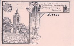 Buttes NE, Dessin De O. Huguenin, Litho (40) - Buttes 