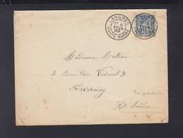 France Lettre Langres 1899 15 C. Non- Perforee Au-dessus - Zonder Classificatie