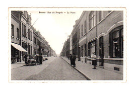 CPSM BOUSSU : Rue Du Progrès - La Poste - Animation Dont Camionnette 2 CV - Circulée En 1962 - 2 Scans - Boussu