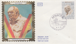 Enveloppe  FDC  1er  Jour   MONACO    Sir   Winston  CHURCHILL    1974 - Sir Winston Churchill