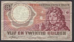 Netherlands  25 Gulden 10-4-1955 - NO: BKS 000561  - See The 2 Scans For Condition.(Originalscan ) - 25 Florín Holandés (gulden)