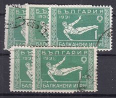 Bulgaria 1931 Sport Balkan Games Gymnastic Mi#242 Used 5 Pieces - Used Stamps
