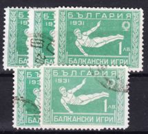 Bulgaria 1931 Sport Balkan Games Gymnastic Mi#242 Used 5 Pieces - Gebraucht