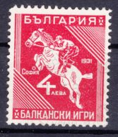 Bulgaria 1931 Sport Balkan Games Horse Riding Mi#244 Used - Gebraucht