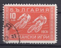 Bulgaria 1931 Sport Balkan Games Cycling Mi#246 Used - Used Stamps