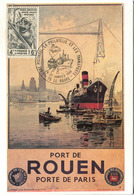 Paris Orleans Rouen N° 618 Sur Carte Postale Port De Rouen - Otros & Sin Clasificación