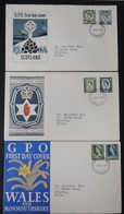GB 1967 QEII FDC 3 Official Illustrated Covers Regionals First Day Cover - 1952-71 Ediciones Pre-Decimales