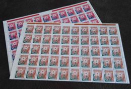 Yugoslavia Republic 1947 Mi#527-528 Full Sheets Of 100, Incl. "jugosla3ija" And 11 Other Typical Errors, Look Exmpl - Unused Stamps