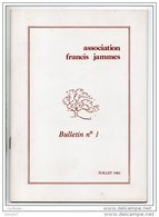 ASSOCIATION FRANCIS JAMMES . BULLETIN N°1 . JUILLET 1983 . Réf. N° 82L - - Pays Basque