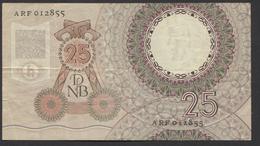 Netherlands  25 Gulden 10-4-1955 - NO: ARF 012855  - See The 2 Scans For Condition.(Originalscan ) - 25 Florín Holandés (gulden)