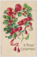 Prägekarte - 1911 - A Merry Christmas - Gelaufen Ab Harwich Port USA - Andere & Zonder Classificatie