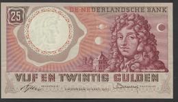 Netherlands  25 Gulden 10-4-1955 - NO: AAZ 006105  - See The 2 Scans For Condition.(Originalscan ) - 25 Florín Holandés (gulden)
