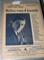 Partition De " Méfiez-vous D'Anatole" - Scores & Partitions