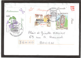 E19 - Lettre Monaco Pour La France. Belle Combinaison De Timbres Et Cachet. - Lettres & Documents