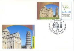 ITALIA - FDC MAXIMUM CARD 2002 - PATRIMONIO UNESCO - TORRE DI PISA - ANNULLO SPECIALE - Cartoline Maximum