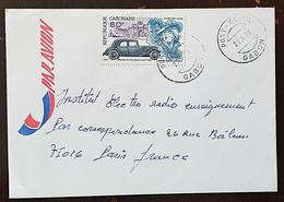 GABON Automobiles, Voitures, Cars, Coches, CITROEN, Yvert N° 394 Seul Sur Lettre Au Tarif Pour La France. 1978 - Coches