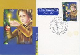 ITALIA - FDC MAXIMUM CARD 2002 - NATALE - ALBERO - ANNULLO SPECIALE - Cartoline Maximum