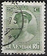 LUXEMBOURG   -    1921 .  Y&T N° 126 Oblitéré . - 1921-27 Charlotte Frontansicht