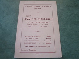 STIRLING AMATEUR ORCHESTRA SOCIETY - Programme IN THE LITTLE THEATRE - ANNUAL CONCERT - Leicester