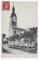 (RECTO / VERSO) FEYZIN EN 1909 - L' EGLISE -  CPA VOYAGEE - Feyzin