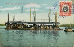 Drill Barque Toredo At Work In Canal Balboa Panama - Panama