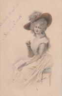 CPA Illustrateur Wichera - M. M. Vienne 199 - Colorisée - Jeune Femme à Chapeau Assise - Wichera
