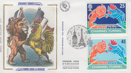 Enveloppe  FDC   1er  Jour    ENGLAND   Emission  Commune  Avec  La   FRANCE    1994 - Joint Issues