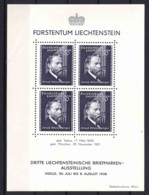 Liechtenstein 1938 Mi#Block 3 Mint Very Light Hinged - Ungebraucht