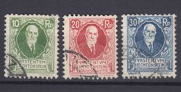 Liechtenstein 1925 Mi#72-74 Used - Used Stamps
