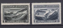 Liechtenstein 1931 Airmail Zeppelin Mi#114-115 Mint Lightly Hinged - Ongebruikt