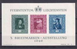 Liechtenstein 1949 Mi#Block 5 Mint Never Hinged - Neufs