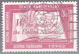 UNITED NATIONS      SCOTT NO. 35    USED      YEAR  1955 - Gebruikt