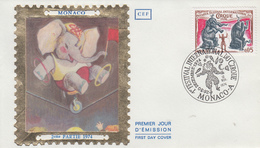 Enveloppe  FDC  1er Jour  MONACO  1er  FESTIVAL  INTERNATIONAL  Du  CIRQUE    1974 - Circus