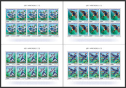 GUINEA REP. 2019 MNH Swallows Schwalben Hirondelles M/S - OFFICIAL ISSUE - DH1918 - Hirondelles