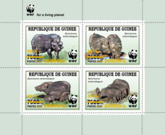 GUINEA REP. 2019 MNH WWF Wild Boar Wildschwein Sanglier Overprint GOLD FOIL - OFFICIAL ISSUE - DH1918 - Nuovi