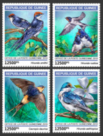 GUINEA REP. 2019 MNH Swallows Schwalben Hirondelles 4v - IMPERFORATED - DH1918 - Schwalben