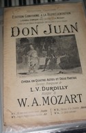 Rrepertoire Choudens - Partition De "Don Juan" De W A Mozart - Scores & Partitions