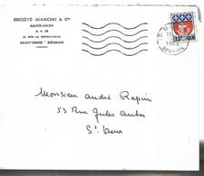 Réunion  Lettre De  La Société Mancini     Assurances  Du   09   01  1968   St Denis   Courrier Intérieur - Covers & Documents