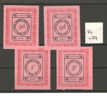 GREAT BRITAIN GB 1971 POSTAL STRIKE MAIL OSBOURNE EMERGENCY DELIVERY SERVICE SUTTON BELMONT PINK PRE-DECIMAL 3d-2s  NHM - Cinderella