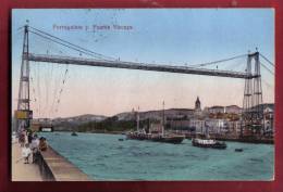 Q1116 Las Arenas, Portugalete Y Puente Vizcaya , BIZCAYE, Bâteaux, Animé. Circulé En 1923. - Vizcaya (Bilbao)