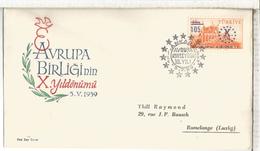TURQUIA FDC 1959 - Brieven En Documenten