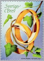 Sweden - 2019 - My Wedding Invitation - Rings - Mint Self-adhesive Coil Stamp - Unused Stamps