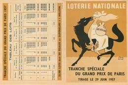 Publicités - Loterie Nationale - Hippisme - Courses De Chevaux - Grand Prix De Paris - Illustrateur Philde - Reclame