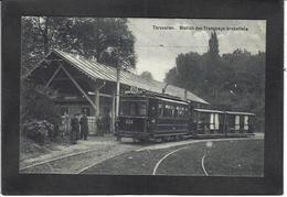 CPA Belgique Belgia Belgie Non Circulé Station Des Tramways Chemin De Fer - Vervoer (openbaar)