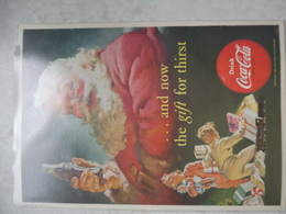 Affiche Publicitaire Coca Cola 25cm Sur16 ( Pere Noel ) 1952 Copyright / Reclamaffiche Cola - Advertising Posters