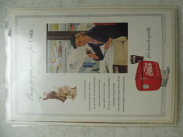 Affiche Publicitaire Coca Cola 25cm Sur16 ( Aeroport ) 1953 Copyright / Reclamaffiche Cola - Manifesti Pubblicitari